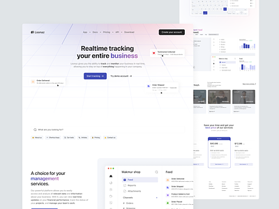 Loonaz - Business track Landing Page app design b2b business chart company design finance maintenance management marketing mobile pricing start up statistic track tracking ui ui design uiux web