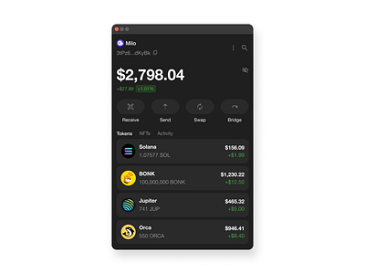 Modern DeFi Crypto Wallet Browser App blockchain coins crypto defi design dex exchange token trading ui ux wallet web3 web3 design web3 wallet