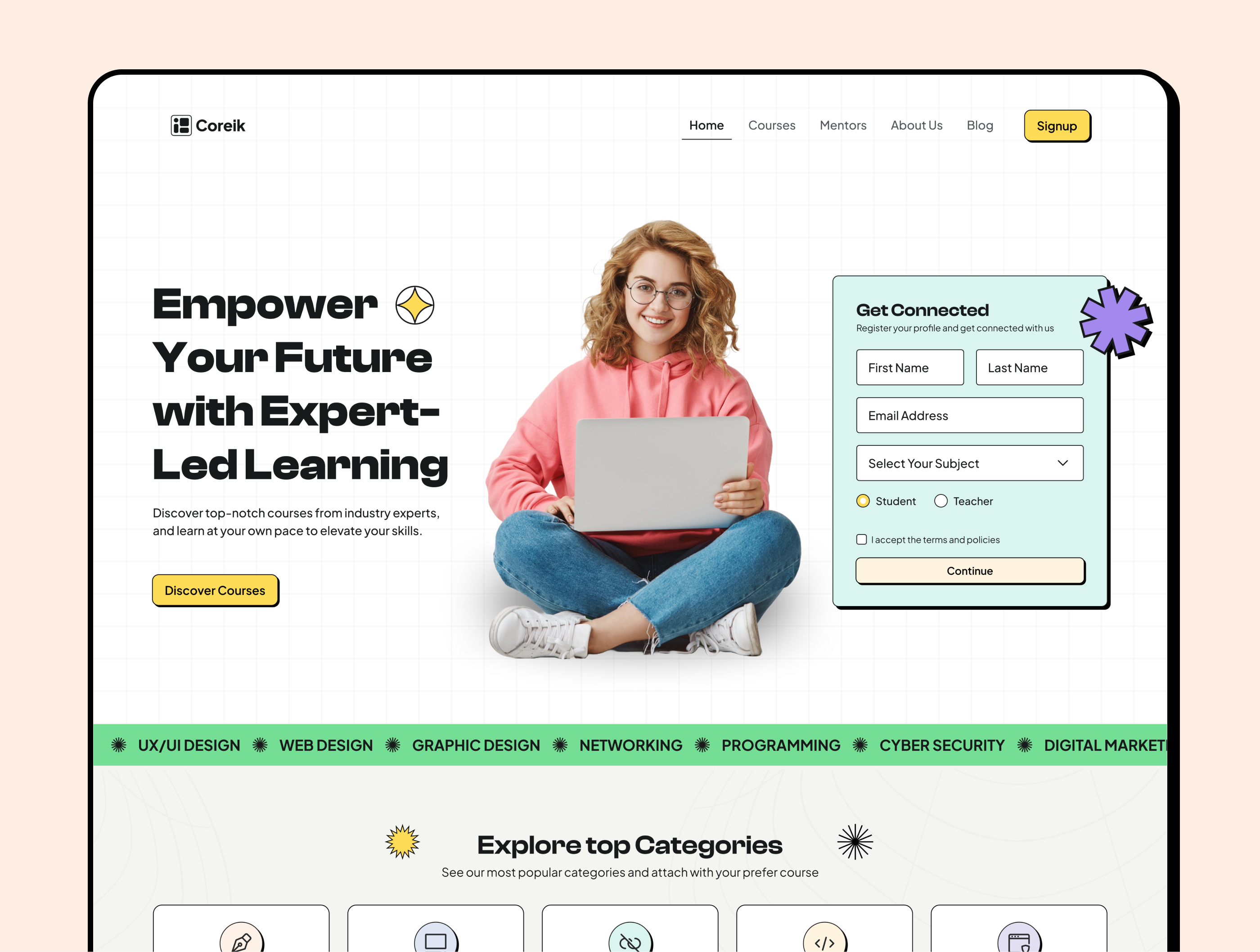 Example of Website UI/UX Design