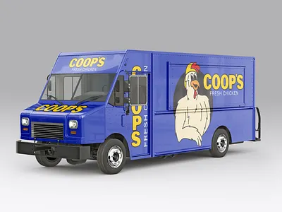 Coop's Fresh Chicken Mascot + Logo graphic design illustration logo logo design logomark mascot mascot design mascot illustration