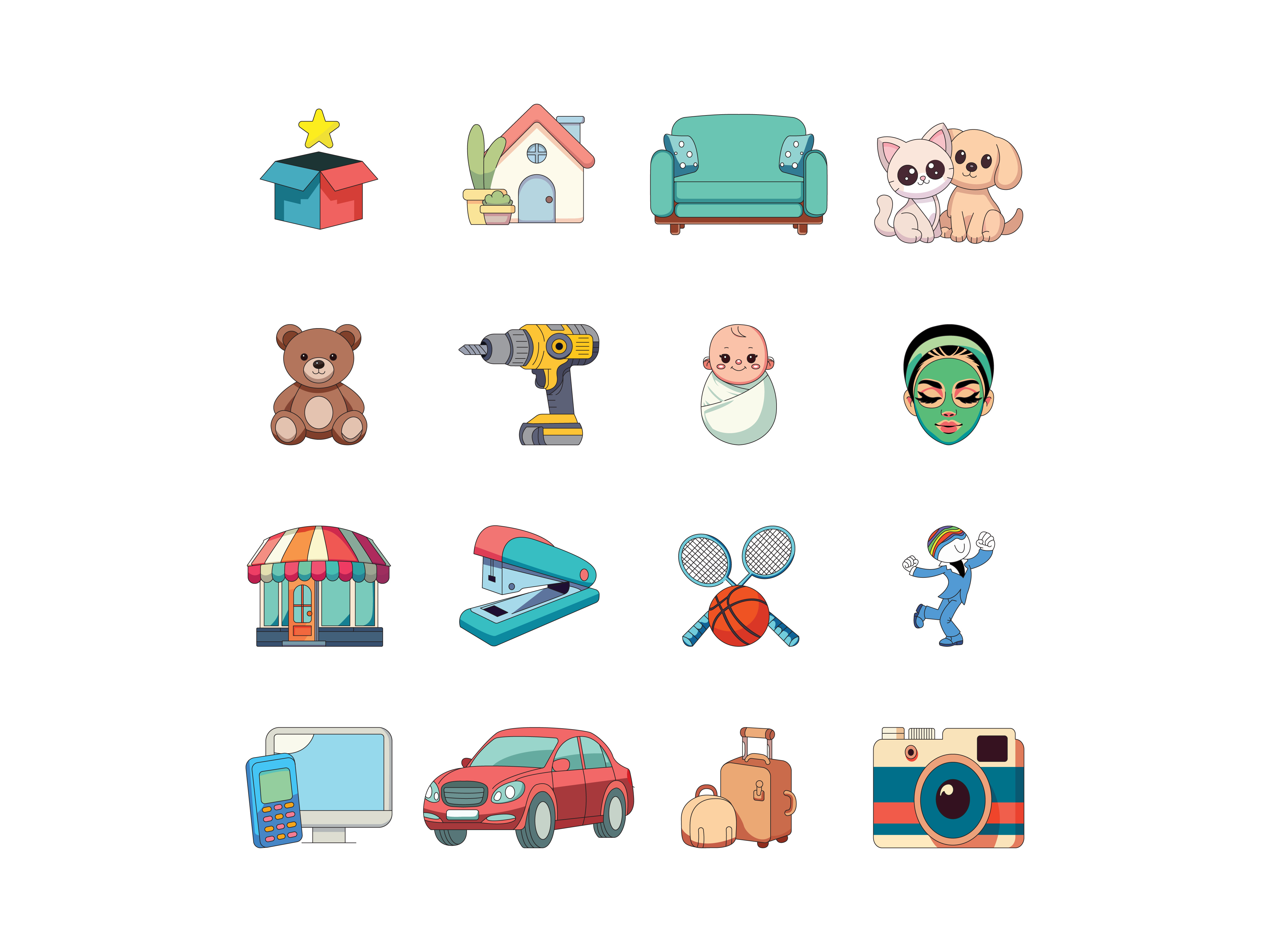 Example of Colored Icon Design