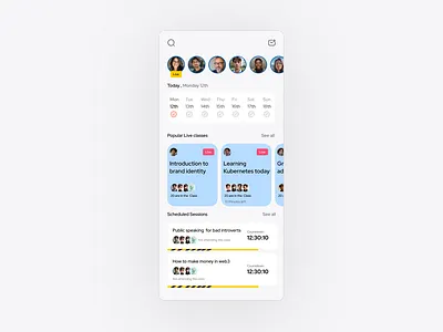 FlowLearn : E-LEARNING CLASS app course e learning education learn live ui