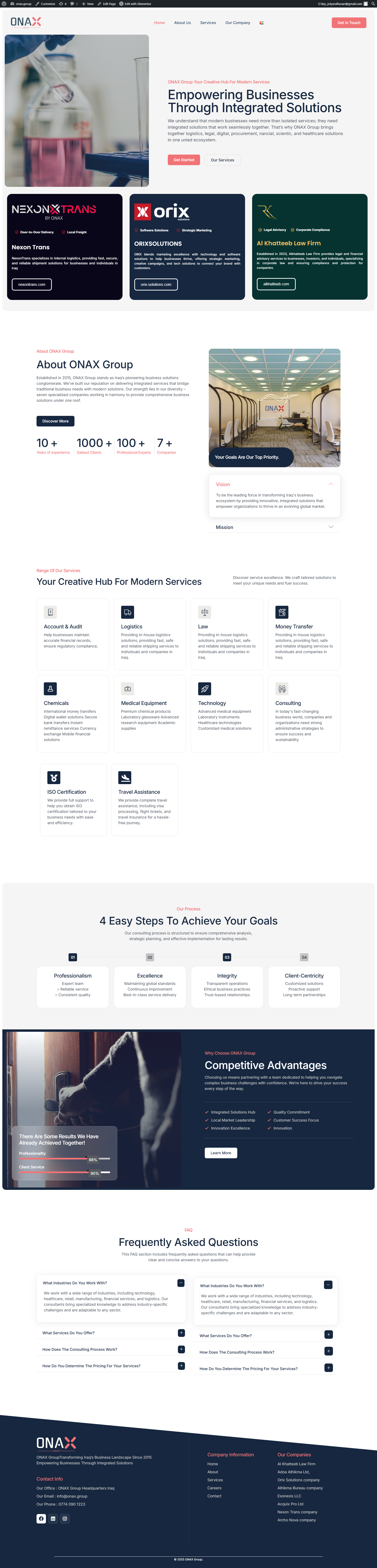 مجموعة شركات أونكس company group company ui ux website تصميم مواقع تصميم وجهات المواقع شركات كروب مجموعة شركات واجهة المستخدم