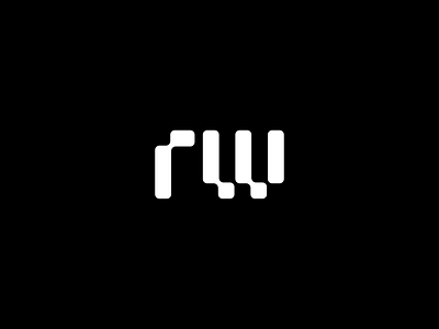 Final "RW" Monogram for Rob Whitley 3d animation app art branding design flat graphic design icon illustration illustrator logo minimal motion graphics typography ui ux vector web website