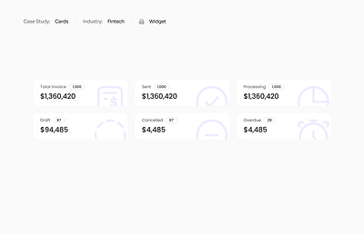 Invoice Analysis Card analysis card component invoice ui ux widget