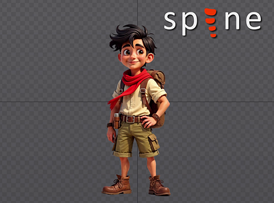 Wild Totems - Boy 2d 2d animation animation character game hero slots spine vialex