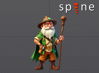 Wild Totems - Wizard 2d 2d animation animation character game hero slots spine vialex