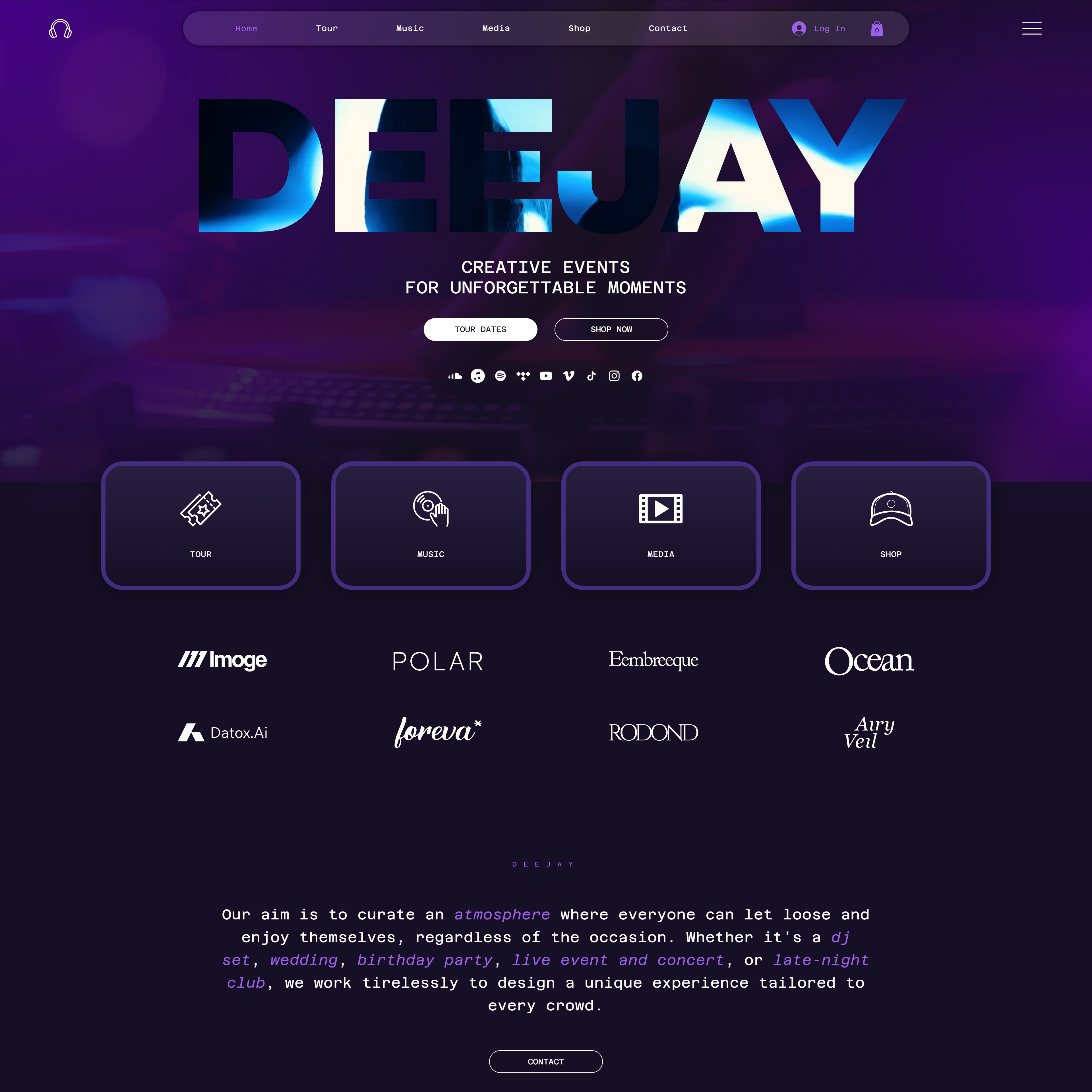 DeeJay: Wix Studio Template wix studio template