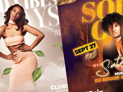 Night Club Flyer Bundle club flyer design event flyer design flyer template graphic design invitation luxury nightclub party flyer post social media