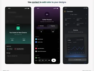 Event Management App app design ui ux