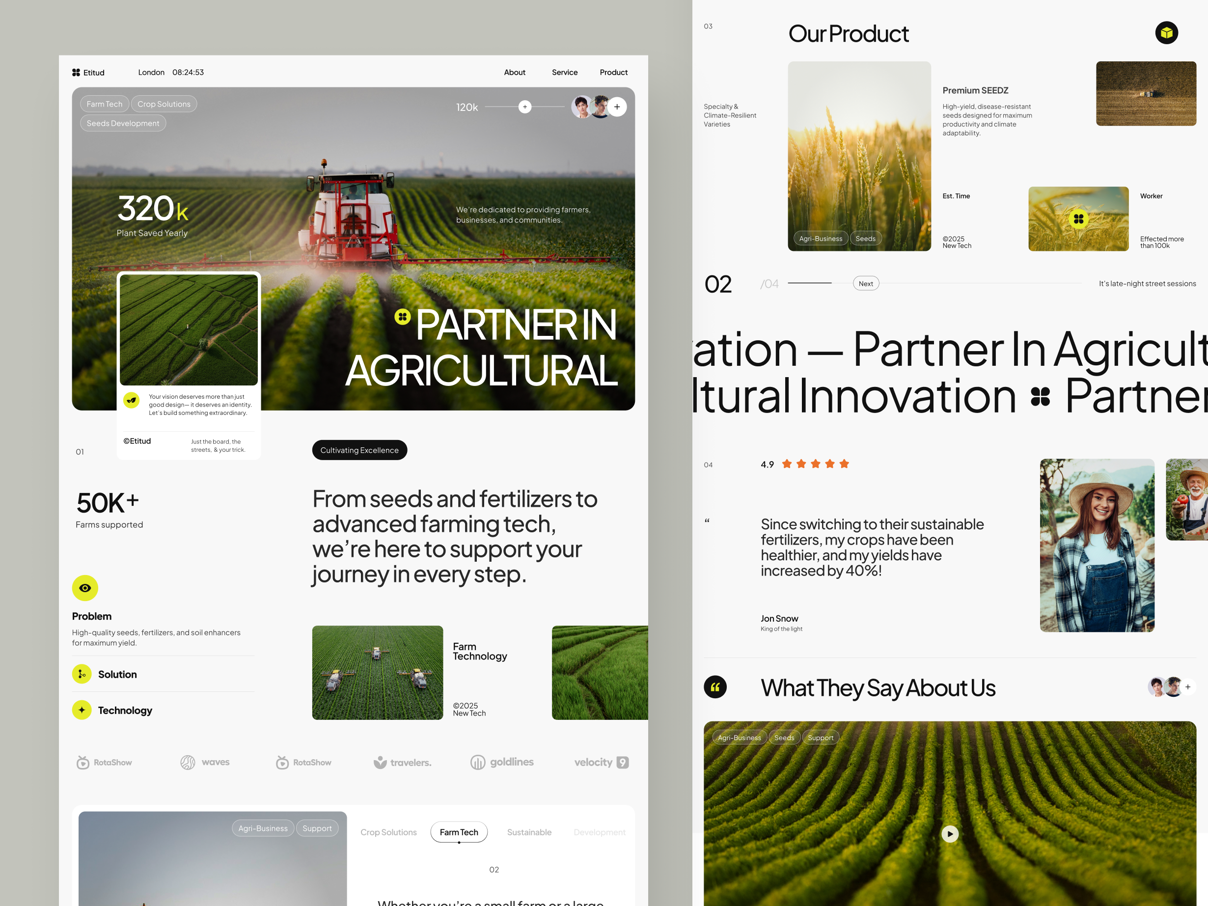 Example of Website Design — Homepage & Inner Pages