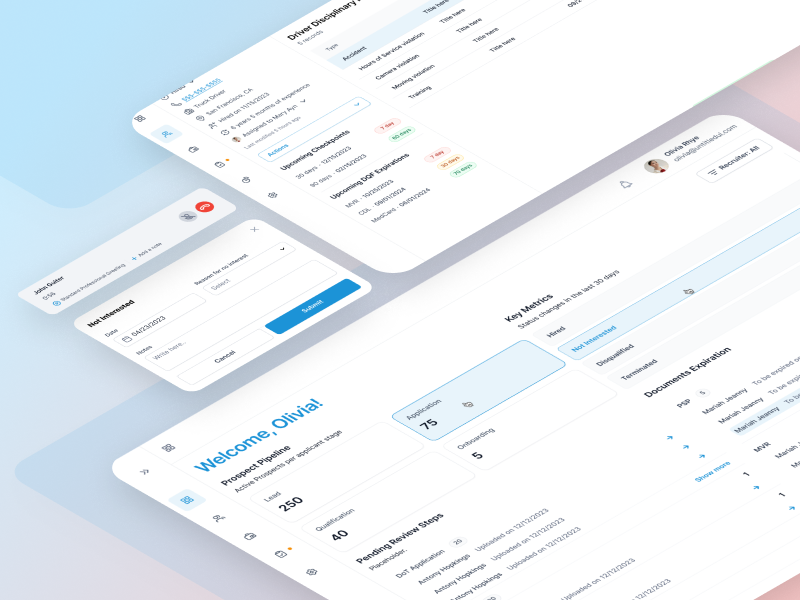 Double Nickel: Simplifying Logistics Hiring ai design automation b2b software branding driver recruitment logistics tech product design recruitment platform uiux design website design