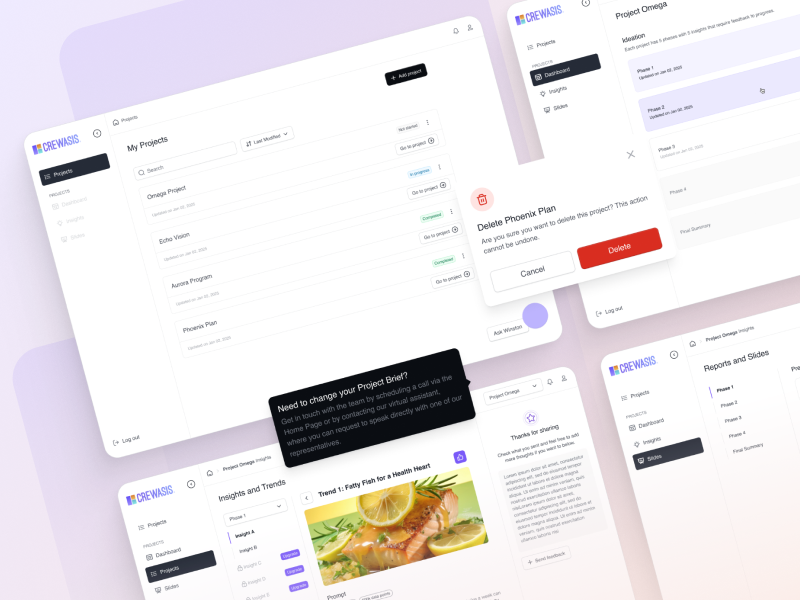Crewasis: Designing Intuitive Data Insights for Decision Makers ai platform dashboard design data insights data visualization decision making enterprise software intuitive design minimalist design saas uiux design