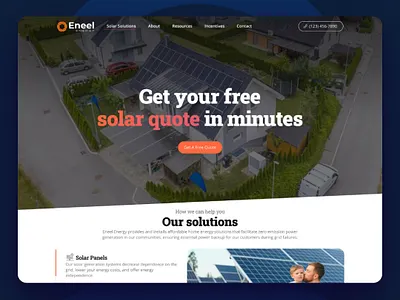 Energy Company Website adobe photoshop energy figma products design solar energy ui ux website