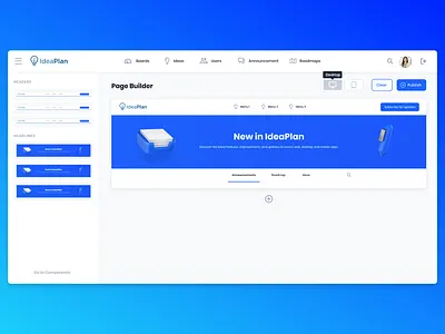 Web Page Builder UI UX for App app clean dasboard design desktop page builder ui web website website builder white