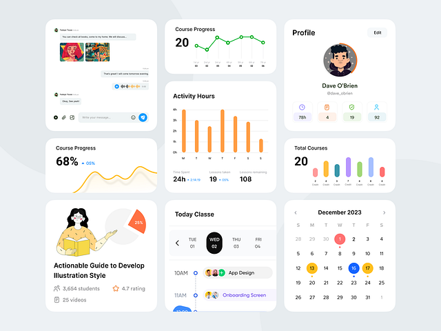 Card UI designs, themes, templates and downloadable graphic elements on ...