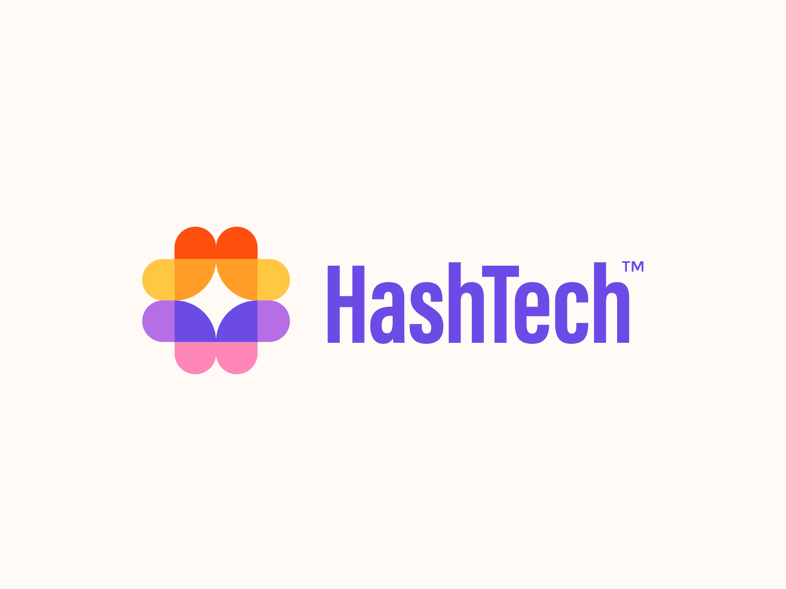 HashTech™ - Visual Identity - 2024 ai app logo brand identity branding community group grow growth hashtag logo logo design modern logo overlapping software spark team tech technology union web3