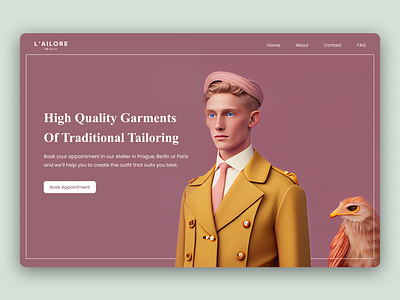 L'ailore - tailoring atelier website branding design graphic design illustration logo ui ux vector
