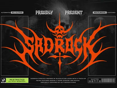 Sad Rock Typeface design font fonts letteing typeface