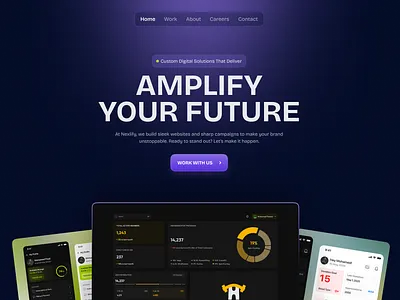 Hero Section - Agency website agency creative interface design hero section interface landing page purple ui ux webiste