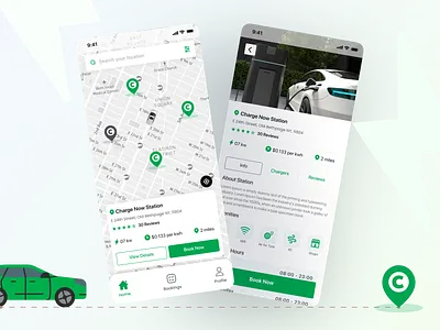 EV Charging App app ui