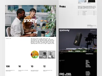 About Page - 180°Std Website Design about about page agency agency web design agency website card clean editorial framer portfolio website studio ui ux web web design web designer webflow website website design websites