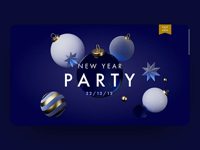 new year party landing 3d animation christmas cinema4d fly illustration new year redsift scroll scrollbased special project toys web webdesign winter