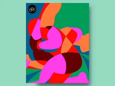 Vibrant Art: "The Power of Athletics" abstractathlete art art design artist artwork athlete athleticism colorful colors fusion creative dynamicm geometricdesign illustration inspired modern modern art olymipic rings olymips sportsart vibrant
