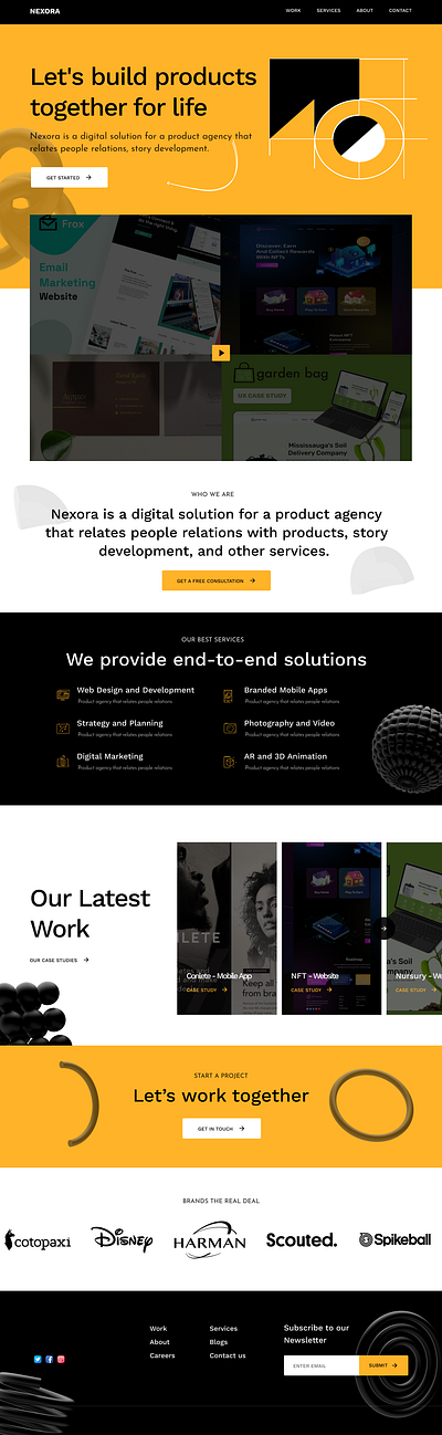 Nexora- Where Relationships & Innovation Meet branding creativedesign digitalsolutions graphic design interfacedesign landingpage logo minimaldesign modernui peoplerelations productagency storytelling uiux userexperience uxdesign webdesign webdevelopment