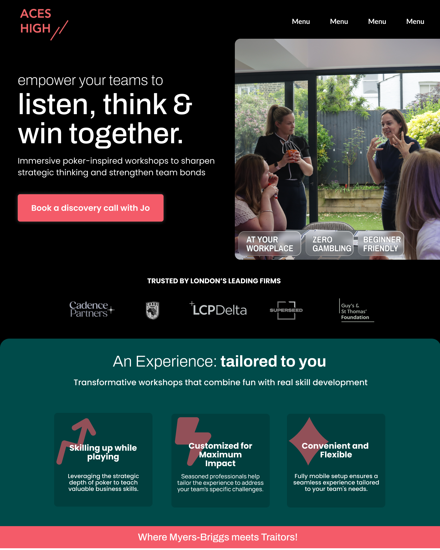 Example of Modern Conversion Focused Landing Page