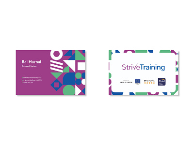Business cards for Strive Training brand identity branding business cards design graphic design illustration indesign logo print design