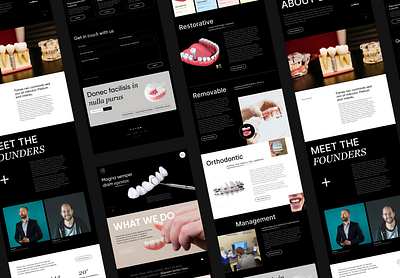 Modern Dental Website dark theme dental website hero section minimal website modern 2025 dental website teeth website ui design uiux web designing website design website mockup