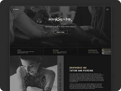 Tattoo Studio Web UI Design dark tattoo studio dark theme dark web design design responsive web design tattoo studio tattoo studio web design ui ui design uiux design web design web ui design