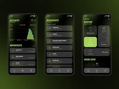 Fitness App app design ui ux
