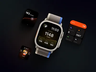 Workout on Watch application app design branding creative design illustration showcase ui ui ux ui design watch