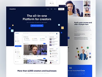 Website - community platform for creators & brands analytics b2b clean community creators forum group learning platform saas saas landing page saas website social network software ui ux web web design website weekly warm up