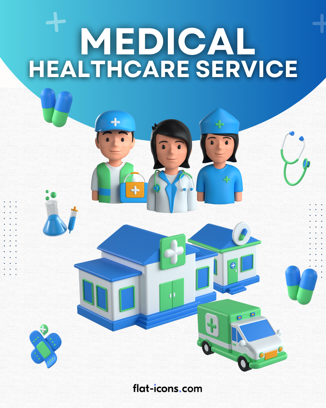 Healthcare Service Icon Set 3d branding design graphic design icons illustration ui