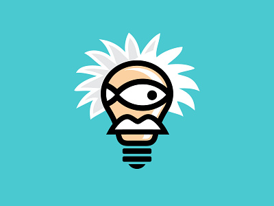 Curious Innovators Academy (2013) academy design education einstein fish light bulb logo