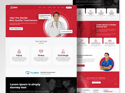 Doctor Consultation Website - Landing Page adobe illustrator adobe photoshop adobe xd branding design doctor booking figma graphic design illustration logo ui vector website design