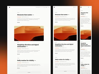 SimpleMagazine — Blog Template #7 articles blog cms concept design landing page magazine minimalist modern portfolio ui ux web web design webdesign website
