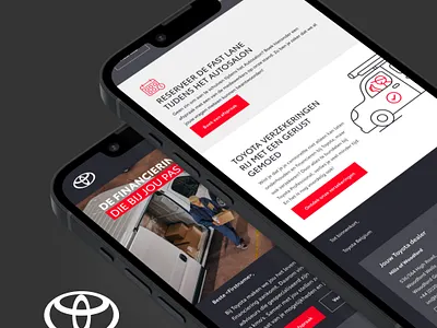 Toyota Email black cars email illustration red toyota ui