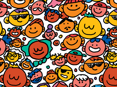 People Pattern chart cool cool crowd crowded editorial faces graph illustrated pattern illustration overpopulation pattern people pattern