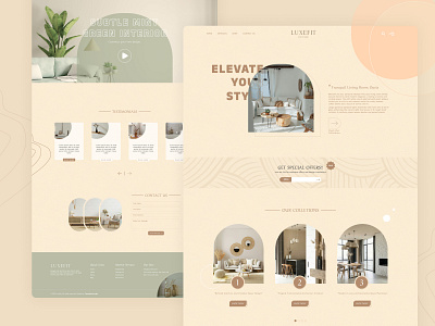 Luxefit – Interior Designer Web Design architect web design architecture design designer free figma template free website template interior interior designer minimal modern design modern web design new latest design ui web design webdesign website design