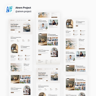 GaweCo Space - Landing Page Coworking Space atrem project figma mobile app ui ui design uiux user interface ux ux design web design