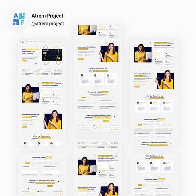 Digital Banking - Landing Page Fintech atrem project figma mobile app ui ui design uiux user interface ux ux design web design