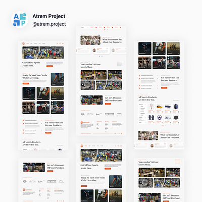 SoccerCity - Landing Page Sport Ecommerce atrem project figma mobile app ui ui design uiux user interface ux ux design web design