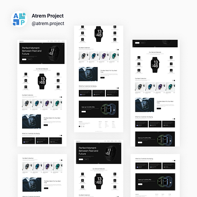 Digiwatch - Landing Page Watch Ecommerce atrem project figma mobile app ui ui design uiux user interface ux ux design web design
