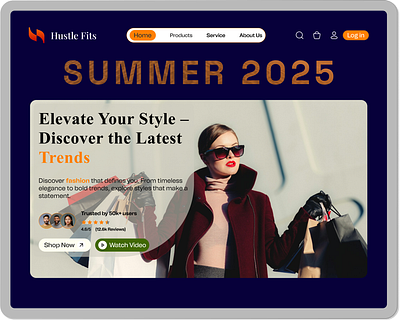 Hustle Fits - Fashion Landing Page branding dailyui darkui dashboard dashboarddesign design fashion fashion landing page fashion ui fashion website landing page new design new ui design summer ui trending ui ui uidesign uiux web design website