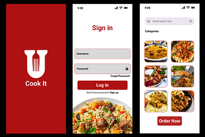 My food new app animation graphic design logo motion graphics ui