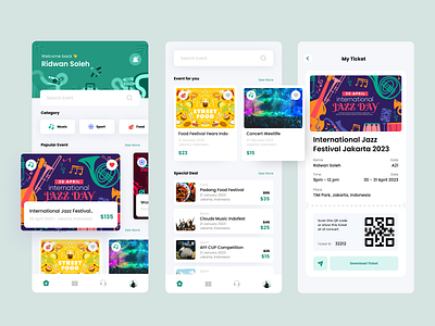 Eventrue - Event Booking Mobile App UI KIT buy concert event event app buttons mobile ticketing music ticket ticketing ui